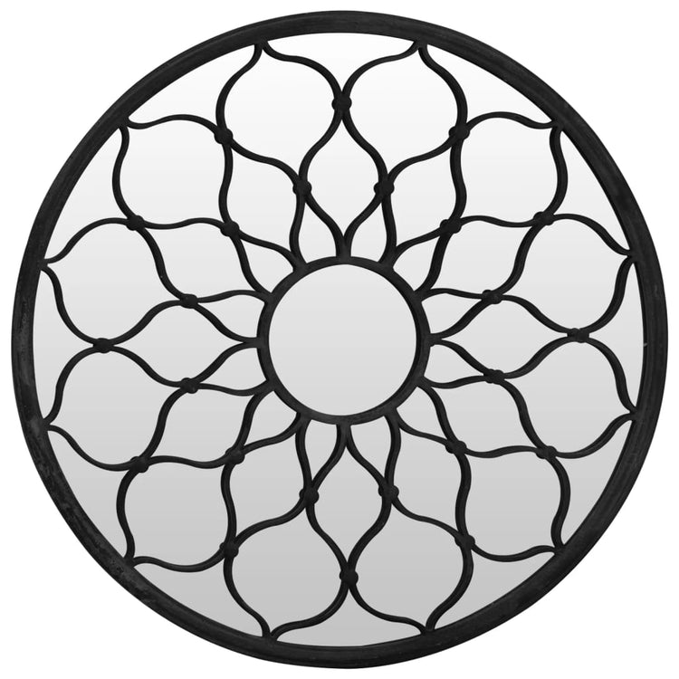 Vidaxl spiegel rond 40x3 cm ijzer zwart