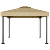 Vidaxl prieel 3x3 m aluminium en staal taupe