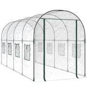 Vidaxl tuinkas 160x400x190 cm pvc en gepoedercoat staal transparant - afbeelding 2