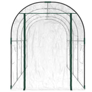 Vidaxl tuinkas 160x400x190 cm pvc en gepoedercoat staal transparant - afbeelding 3