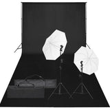 Vidaxl fotostudioset met verlichtingsset en achtergrond - afbeelding 1