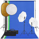 Vidaxl fotostudioset met verlichtingsset, achtergrond en reflector