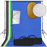 Vidaxl fotostudioset met softboxlamp, achtergrond en reflector - afbeelding 1