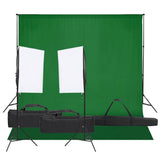 Vidaxl fotostudioset met verlichtingsset en achtergrond - afbeelding 1