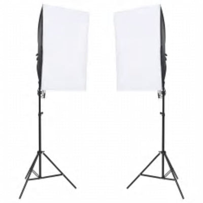 VidaXL Fotostudioset met verlichtingsset en achtergrond