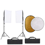Vidaxl fotostudioset met verlichtingsset, achtergrond en reflector - afbeelding 1