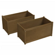 VidaXL Plantenbakken 2 st 100x50x50 cm massief grenenhout honingbruin - afbeelding 2