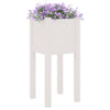 Vidaxl plantenbakken 2 st 31x31x70 cm massief grenenhout wit
