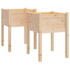 Vidaxl plantenbakken 2 st 50x50x70 cm massief grenenhout