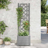 Vidaxl plantenbak met latwerk 43x43x142 cm pp steengrijs