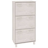 Vidaxl schoenenkast hamar 59,5x35x117 cm massief grenenhout wit