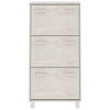 Vidaxl schoenenkast hamar 59,5x35x117 cm massief grenenhout wit