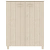 Vidaxl schoenenkast hamar 85x40x108 cm massief grenenhout honingbruin