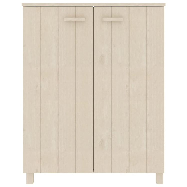 Vidaxl schoenenkast hamar 85x40x108 cm massief grenenhout honingbruin