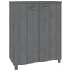 Vidaxl schoenenkast hamar 85x40x108 cm massief grenenhout donkergrijs