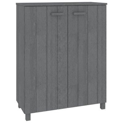 Vidaxl schoenenkast hamar 85x40x108 cm massief grenenhout donkergrijs
