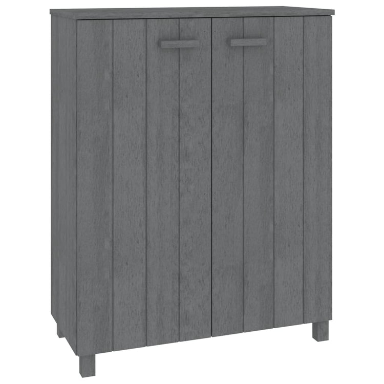 Vidaxl schoenenkast hamar 85x40x108 cm massief grenenhout donkergrijs
