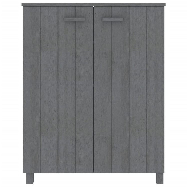 Vidaxl schoenenkast hamar 85x40x108 cm massief grenenhout donkergrijs