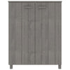 Vidaxl schoenenkast hamar 85x40x108 cm massief grenenhout lichtgrijs