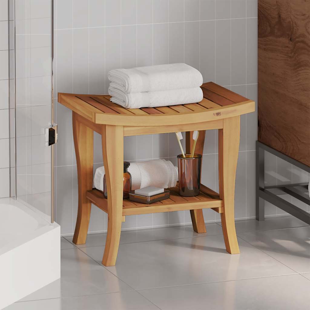 Vidaxl badkamertafel 50x35x45 cm massief teakhout