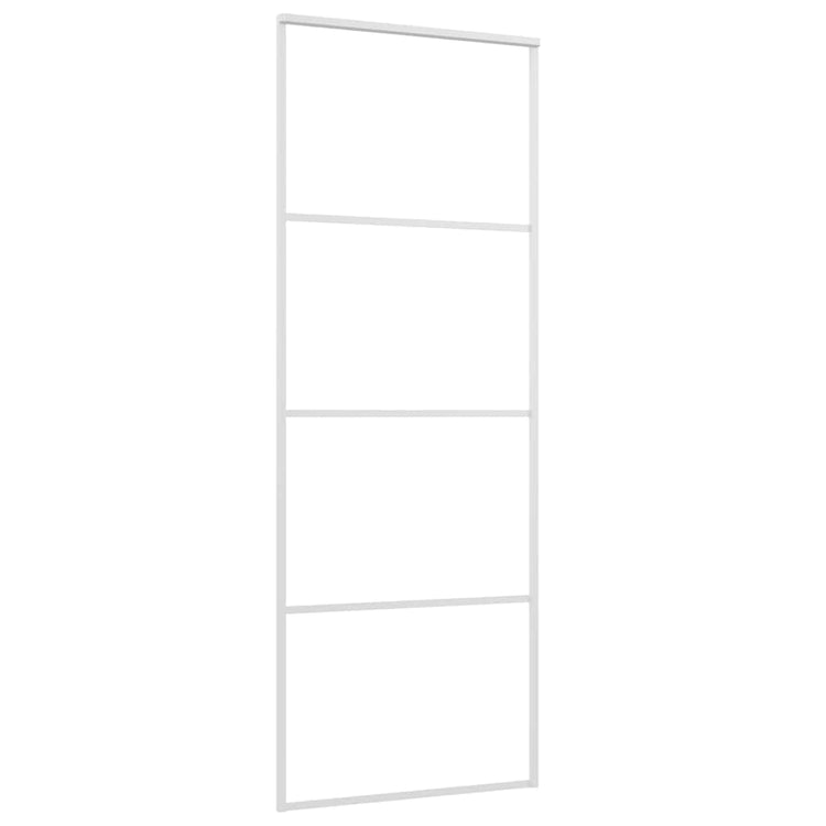 Vidaxl schuifdeur 76x205 cm esg-glas en aluminium wit