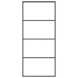Vidaxl schuifdeur 90x205 cm mat esg-glas en aluminium zwart - afbeelding 2