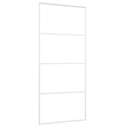 Vidaxl schuifdeur 90x205 cm mat esg-glas en aluminium wit - afbeelding 3
