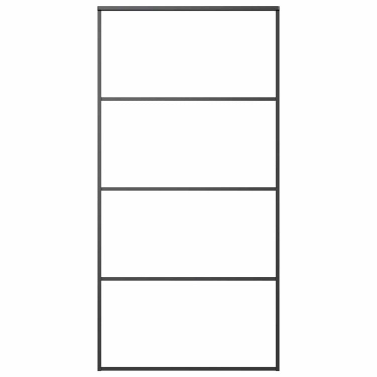 Vidaxl schuifdeur 102,5x205 cm mat esg-glas en aluminium zwart