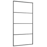 Vidaxl schuifdeur 102,5x205 cm mat esg-glas en aluminium zwart - afbeelding 3
