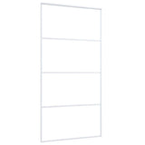 Vidaxl schuifdeur 102,5x205 cm esg-glas en aluminium wit - afbeelding 3