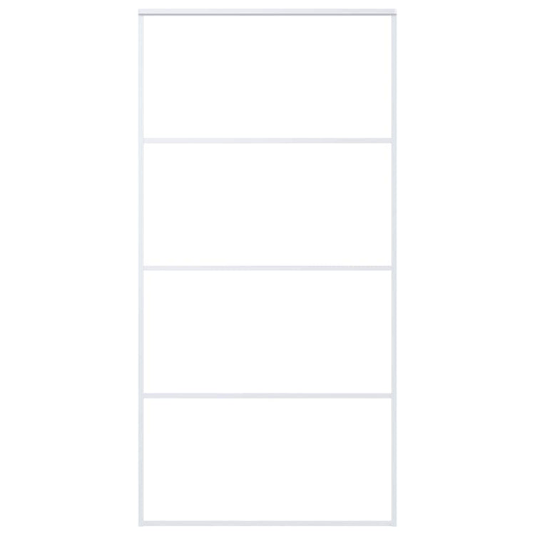 Vidaxl schuifdeur 102,5x205 cm mat esg-glas en aluminium wit