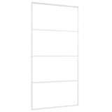 Vidaxl schuifdeur 102,5x205 cm mat esg-glas en aluminium wit - afbeelding 3