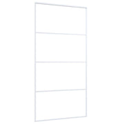 Vidaxl schuifdeur 102,5x205 cm mat esg-glas en aluminium wit - afbeelding 3