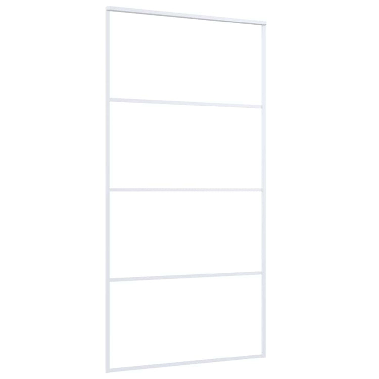Vidaxl schuifdeur 102,5x205 cm mat esg-glas en aluminium wit