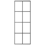 Vidaxl schuifdeur 76x205 cm esg-glas en aluminium zwart - afbeelding 3