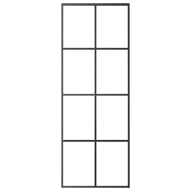 Vidaxl schuifdeur 76x205 cm esg-glas en aluminium zwart