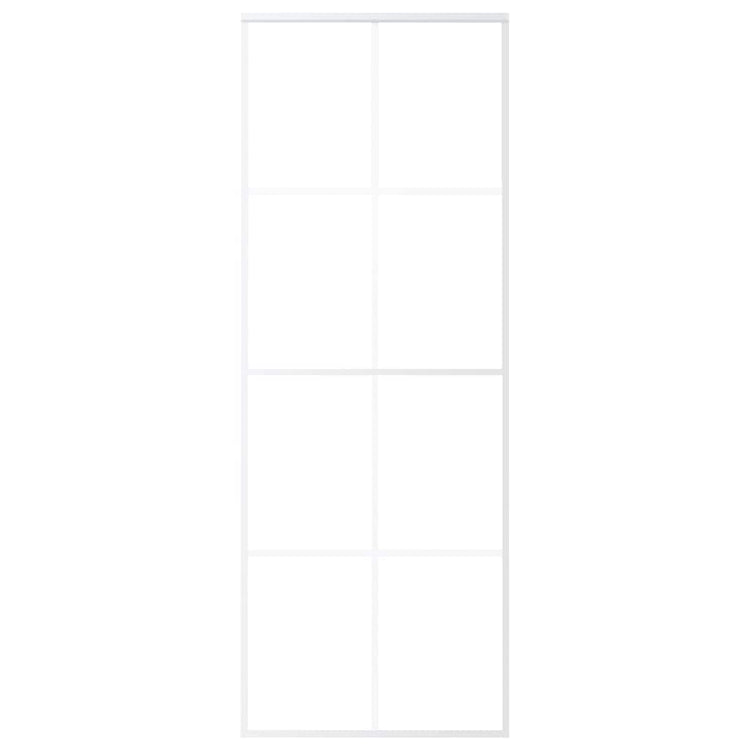 Vidaxl schuifdeur 76x205 cm esg-glas en aluminium wit