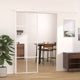 Vidaxl schuifdeur 76x205 cm esg-glas en aluminium wit
