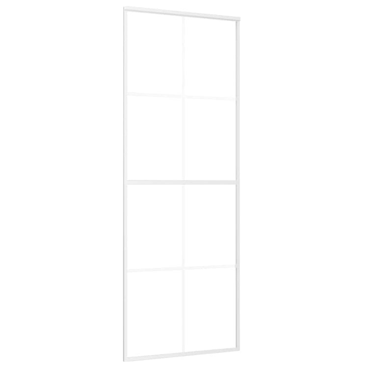 Vidaxl schuifdeur 76x205 cm mat esg-glas en aluminium wit