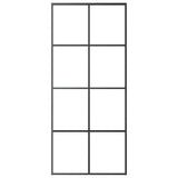 Vidaxl schuifdeur 90x205 cm esg-glas en aluminium zwart - afbeelding 3