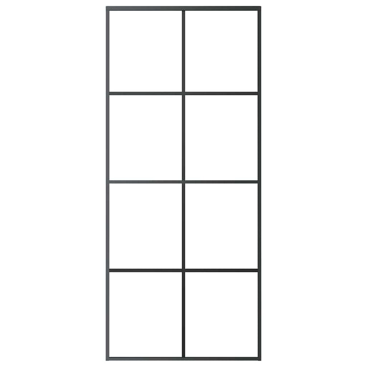 Vidaxl schuifdeur 90x205 cm esg-glas en aluminium zwart