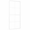 Vidaxl schuifdeur 90x205 cm mat esg-glas en aluminium wit