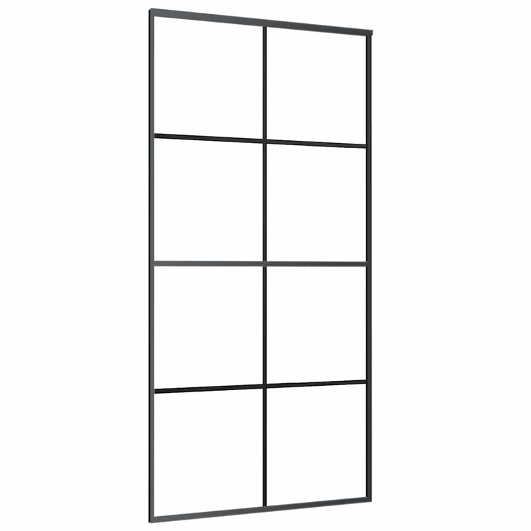 Vidaxl schuifdeur 102,5x205 cm esg-glas en aluminium zwart