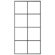 VidaXL Schuifdeur 102,5x205 cm mat ESG-glas en aluminium zwart - afbeelding 3