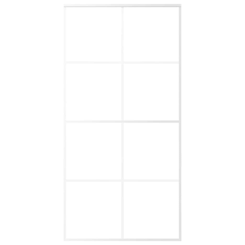 Vidaxl schuifdeur 102,5x205 cm esg-glas en aluminium wit