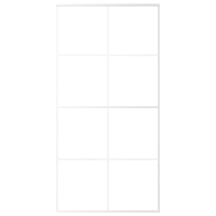 Vidaxl schuifdeur 102,5x205 cm esg-glas en aluminium wit