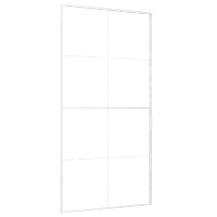 Vidaxl schuifdeur 102,5x205 cm mat esg-glas en aluminium wit