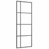 Vidaxl schuifdeur 76x205 cm mat esg-glas en aluminium zwart