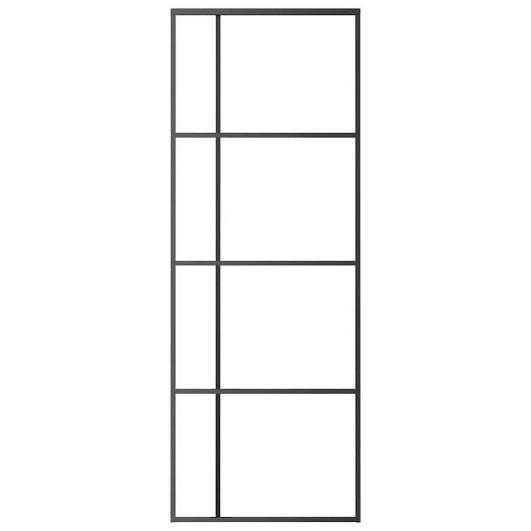 Vidaxl schuifdeur 76x205 cm mat esg-glas en aluminium zwart