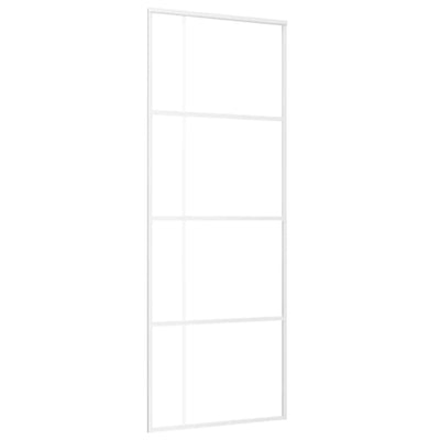 Vidaxl schuifdeur 76x205 cm esg-glas en aluminium wit